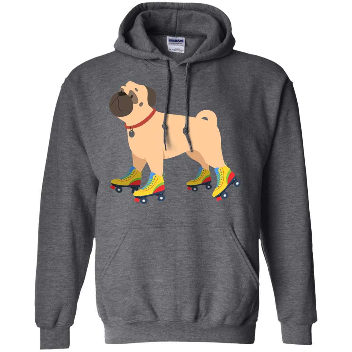 Roller Skating Pug T Shirts