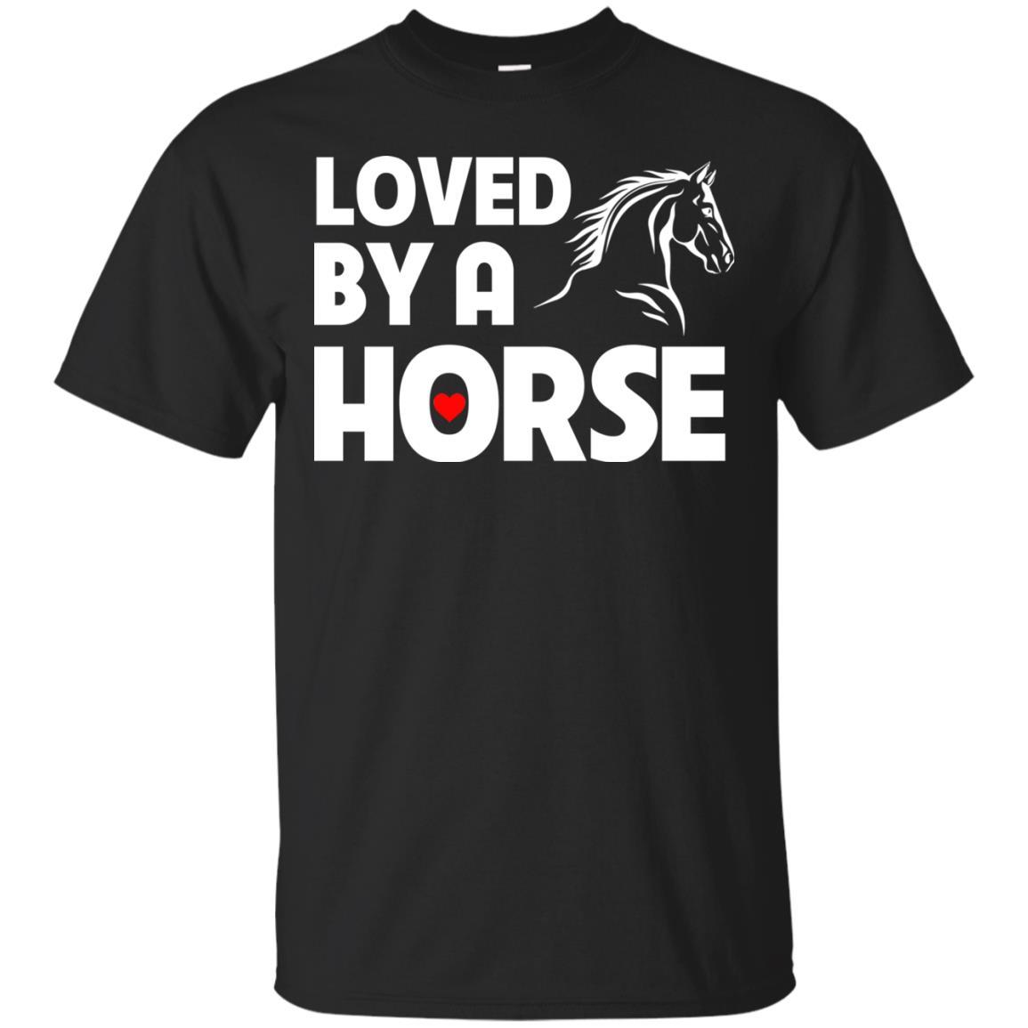 Loved By A Horse Horse TShirt For Equestrian Gift Tee Shirt