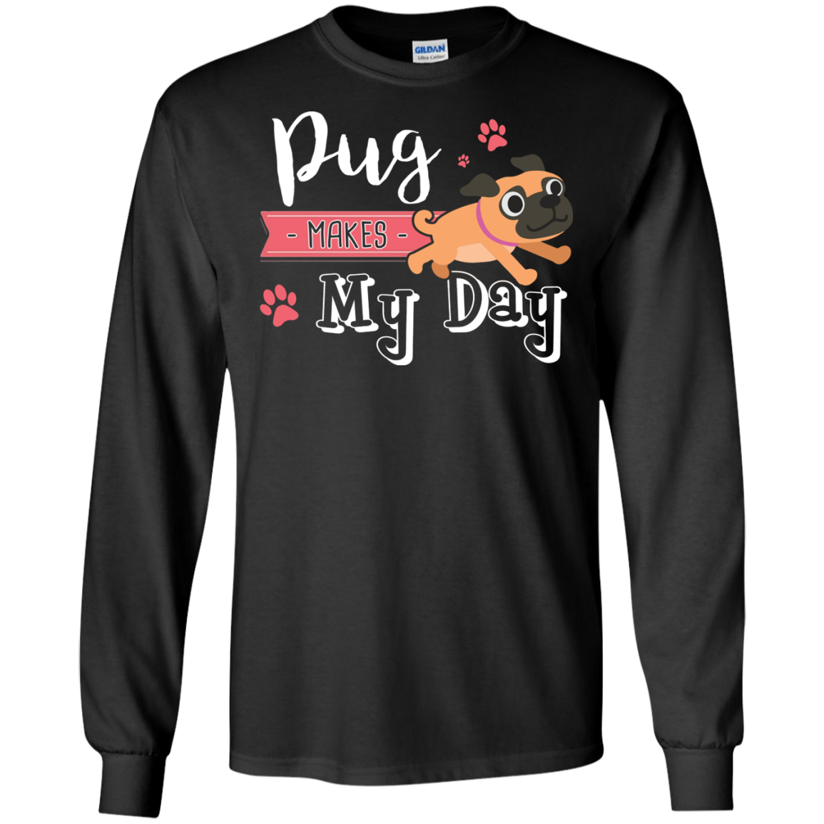 Pug Makes My Day T Shirts