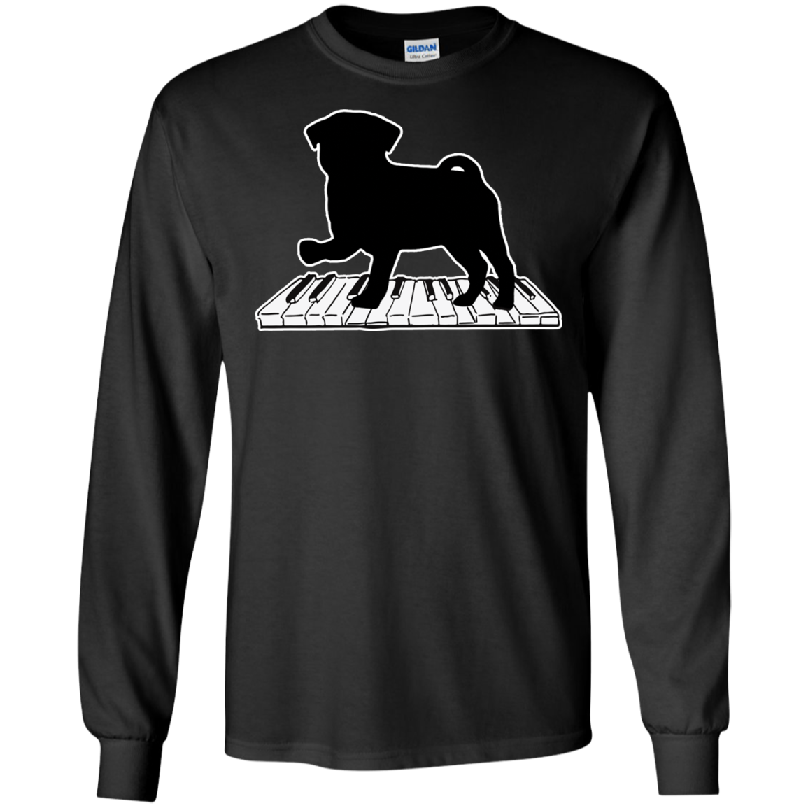 Pug Playing Piano Music T Shirts