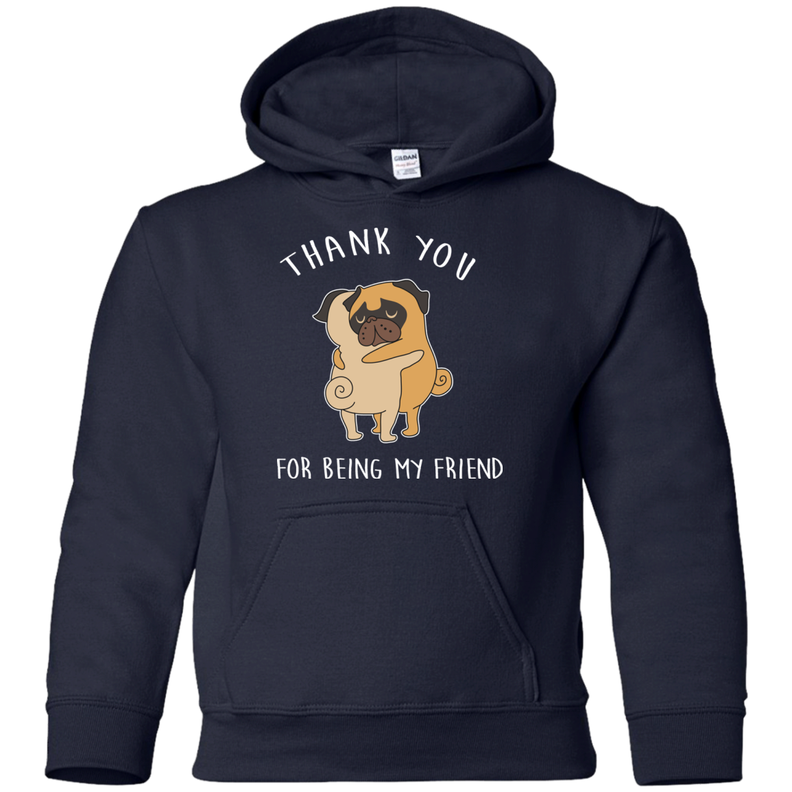 Interesting Black Gifts For Pug T Shirts Thank You For Being My Friend