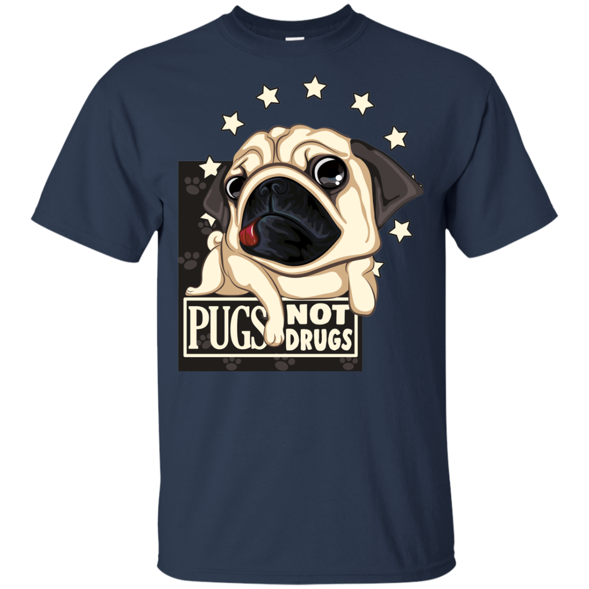Lovely Black Gift For Collection Dog T Shirts Pugs Not Drugs V2