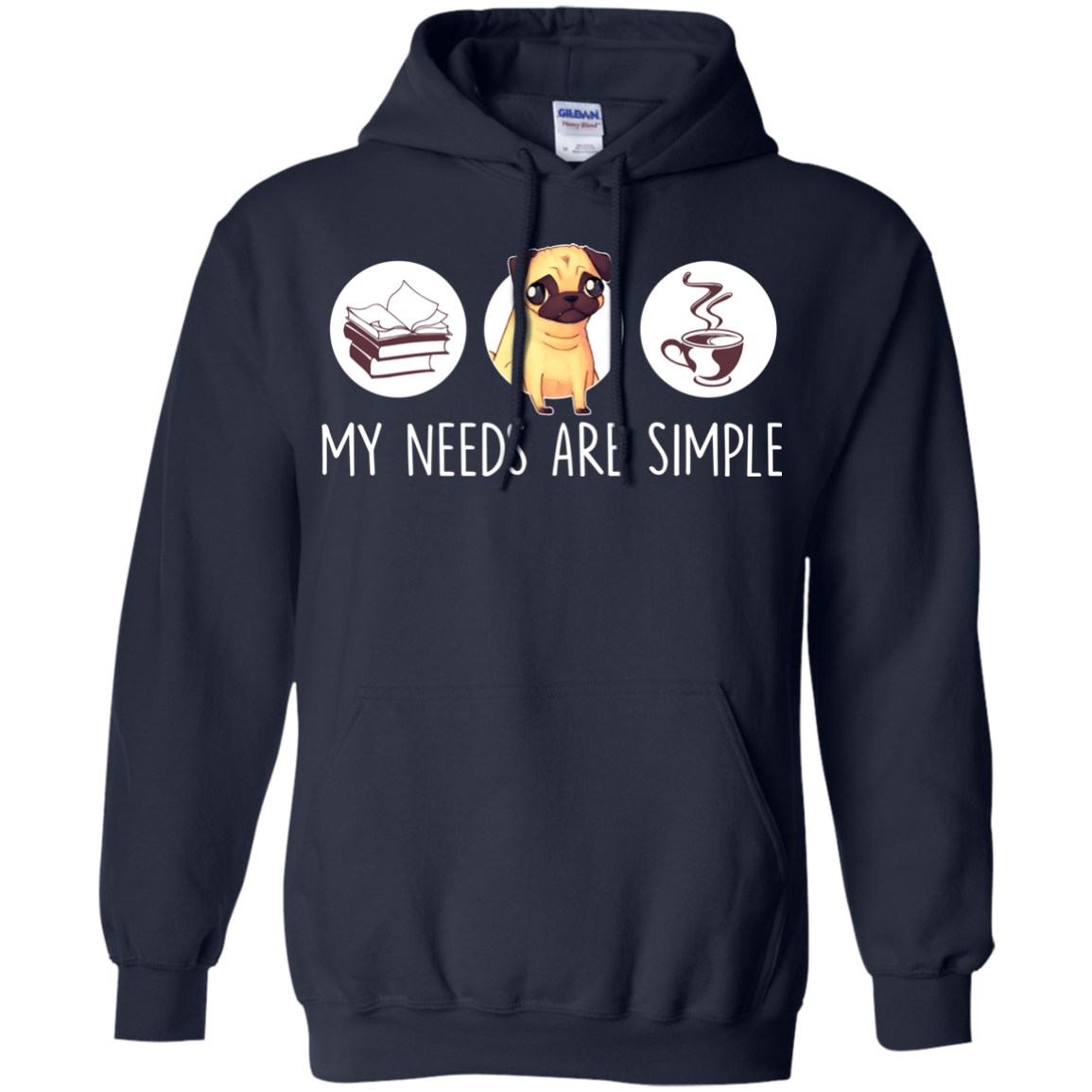 Nice Pug T Shirts - My Need Is Simple, is a cool gift for your friends