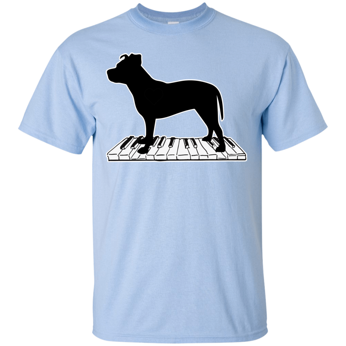 Pitbull Playing Piano Music T Shirts V2
