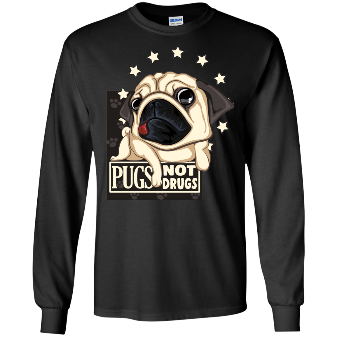 Lovely Black Gift For Collection Dog T Shirts Pugs Not Drugs V2