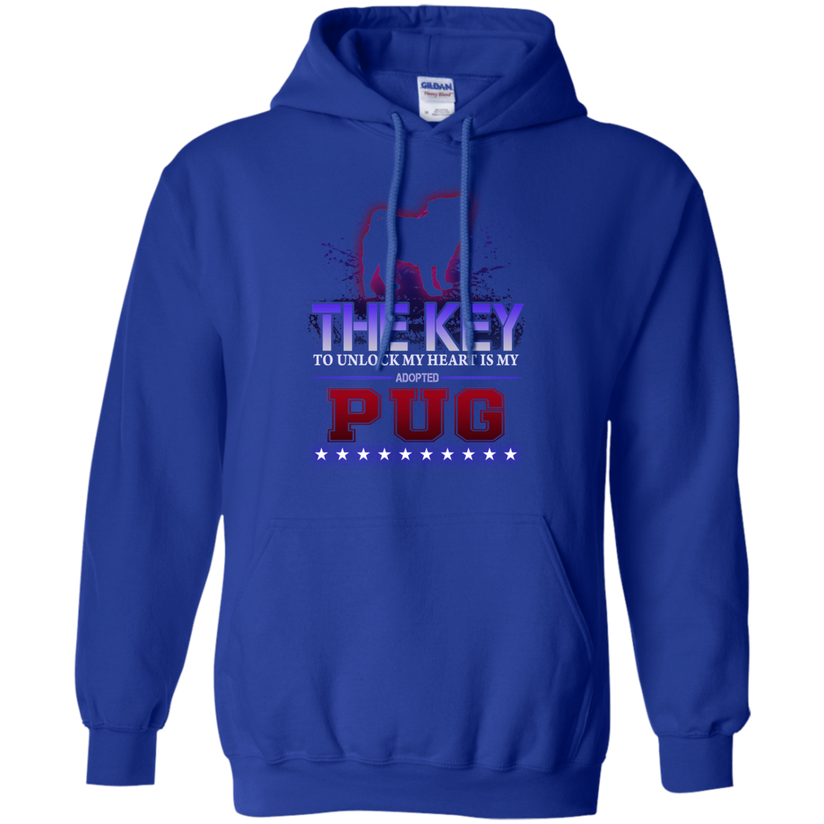 Pug - The Key To Unlock My Heart Is My Adopted T Shirt T Shirts