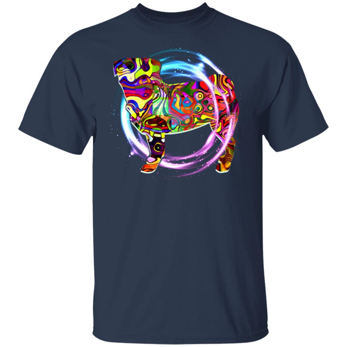 Psychedelic Pug Tshirt Puppy Gift For Lover