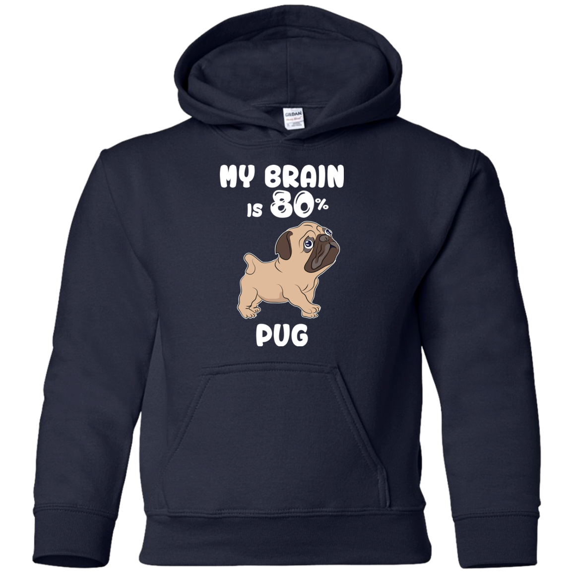 Pug - My brain is 80% T Shirts?