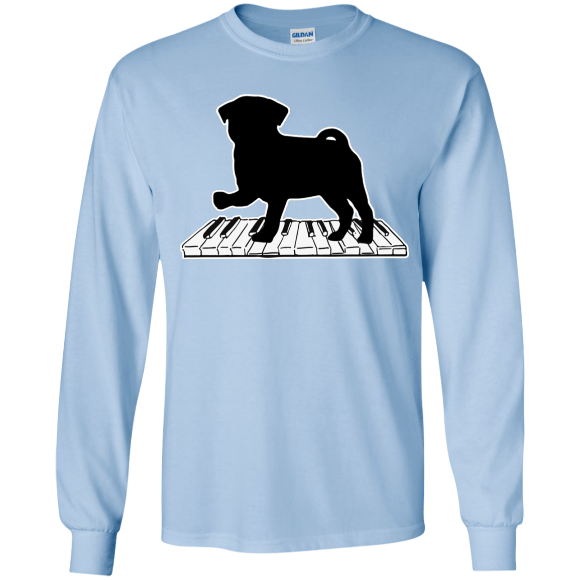 Pug Playing Piano Music T Shirts V2