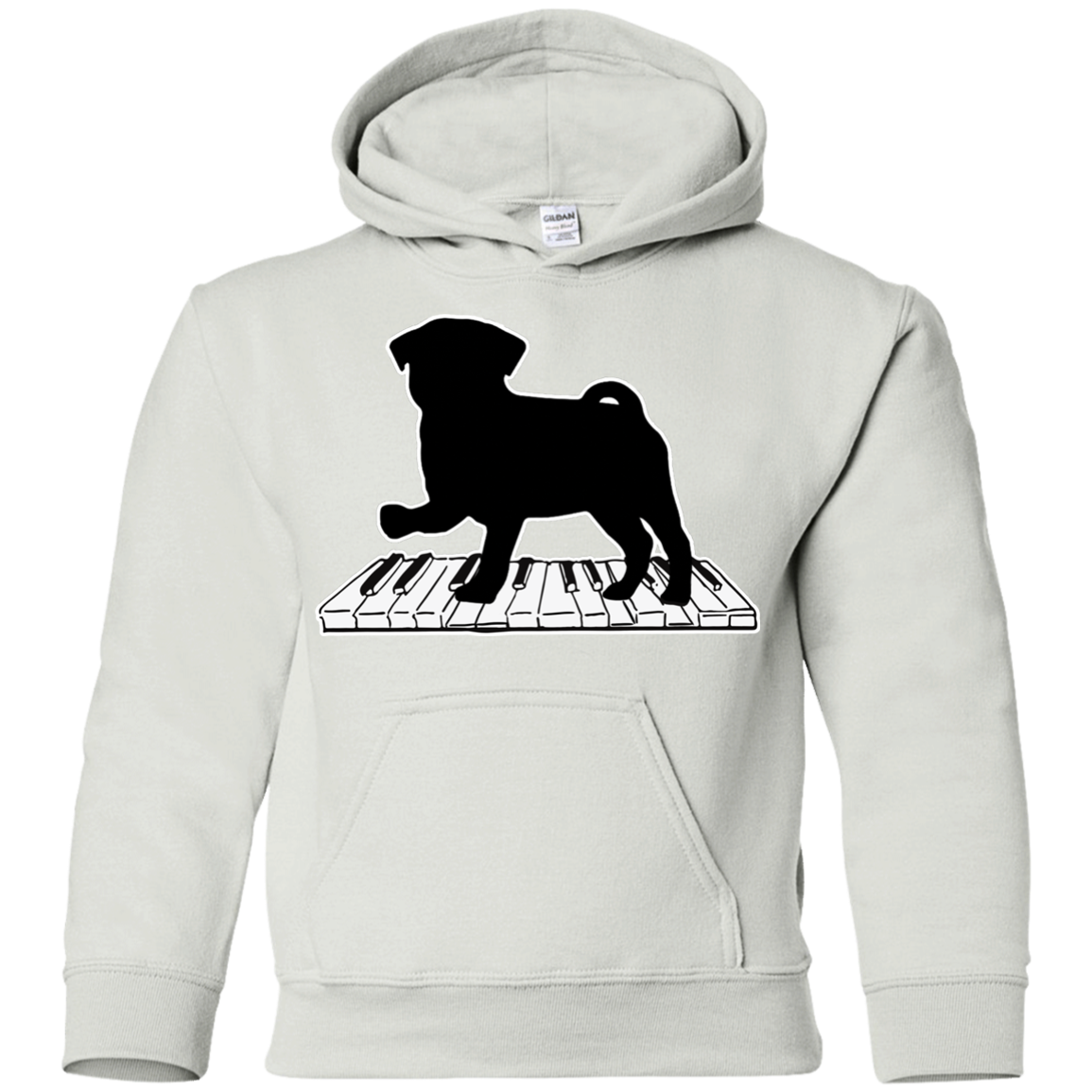 Pug Playing Piano Music T Shirts V2