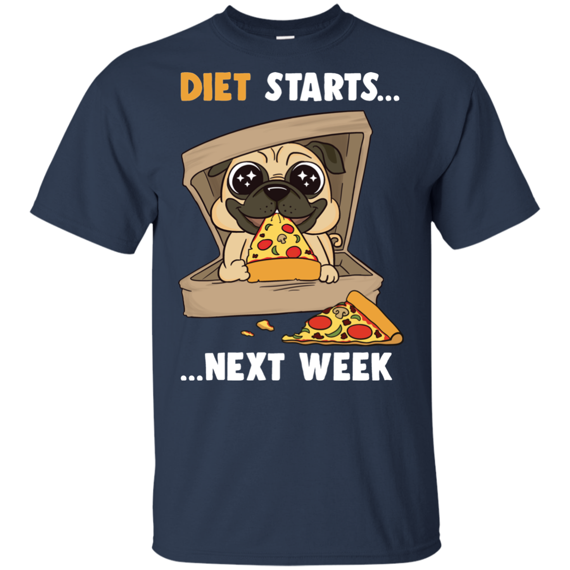 Diet Starts Next Week Pug T Shirts