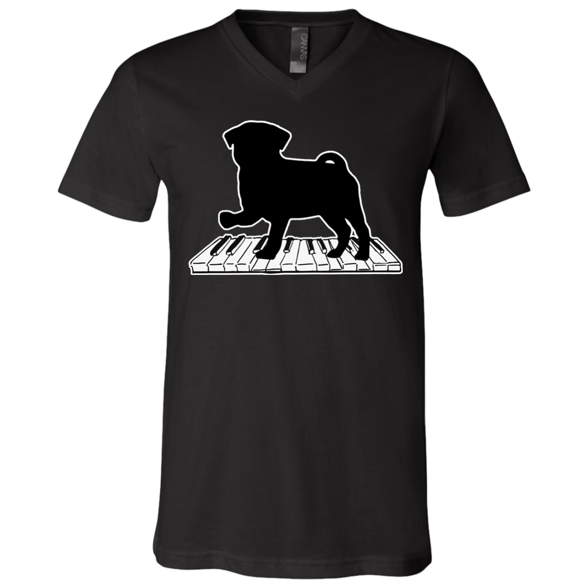 Pug Playing Piano Music T Shirts