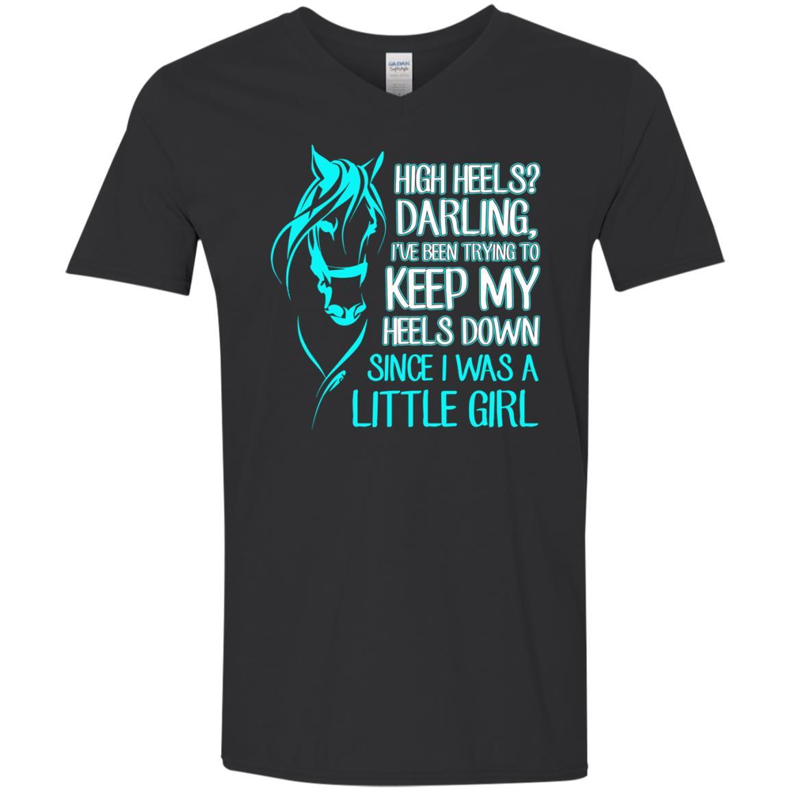 Keep My Heels Down Since I Was A Little Girl Horse Tshirt For Equestrian Girl