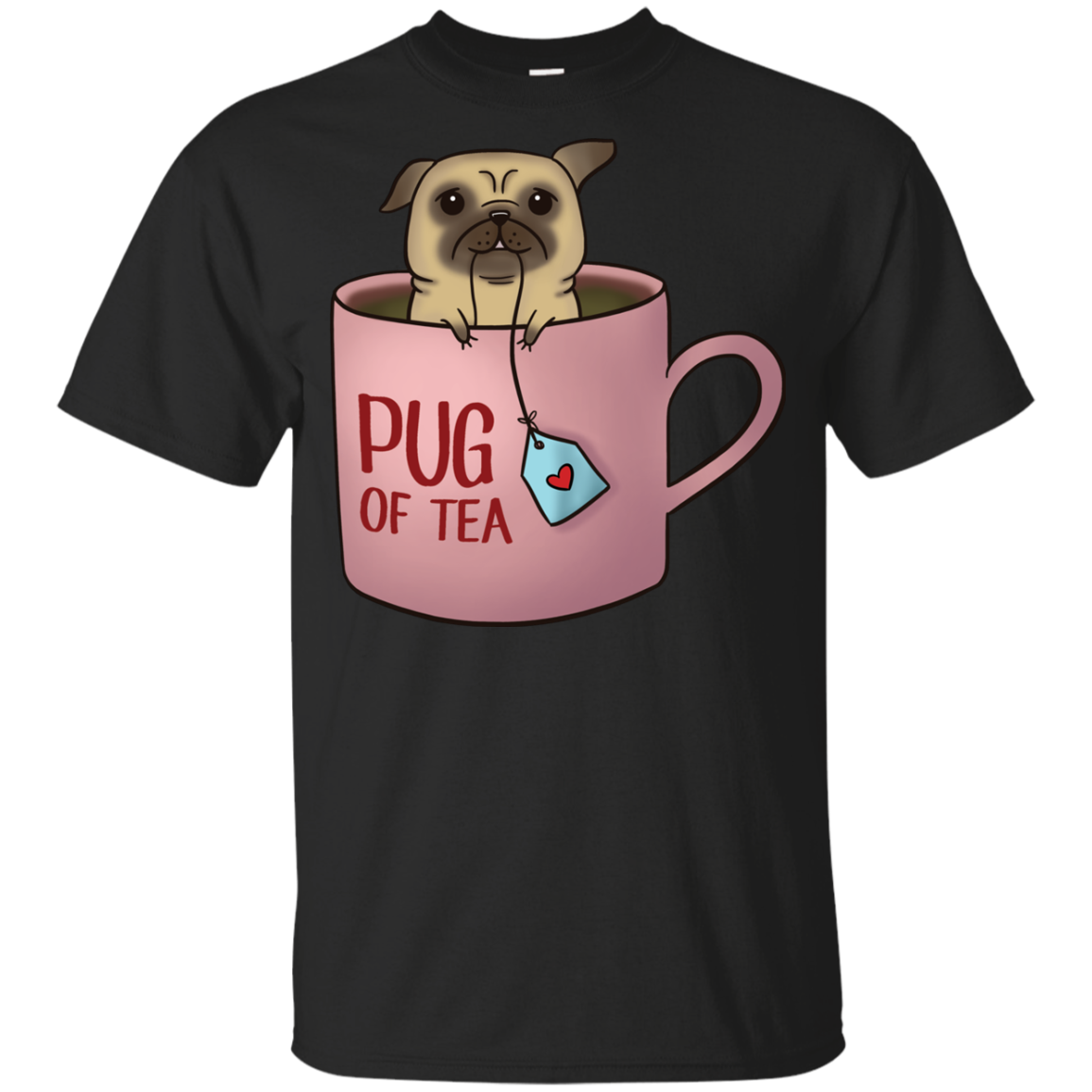 Pug Of Tea Pug T Shirts