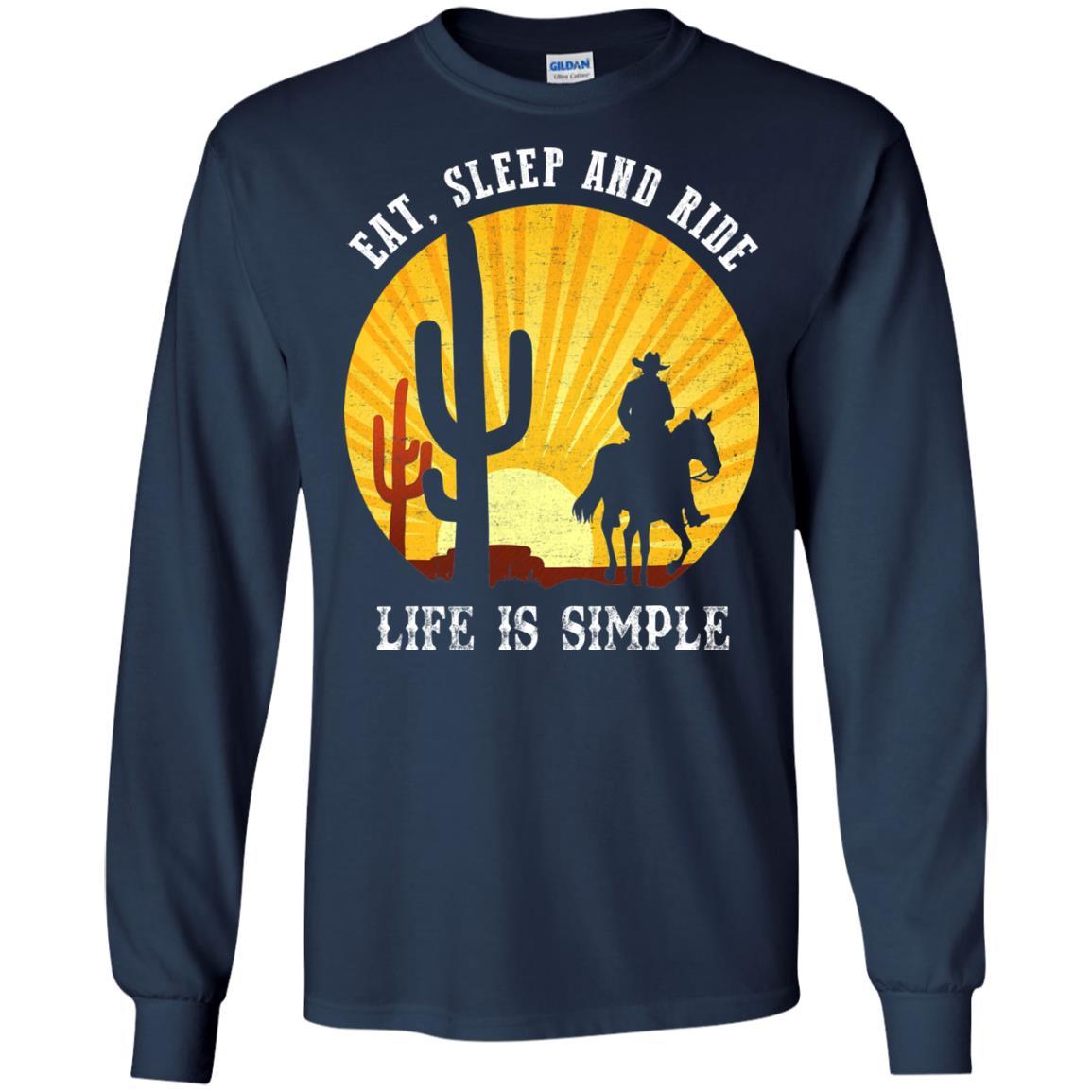Nice Horse Tshirt Eat Sleep And Ride Life Is Simple cool equestrian gift
