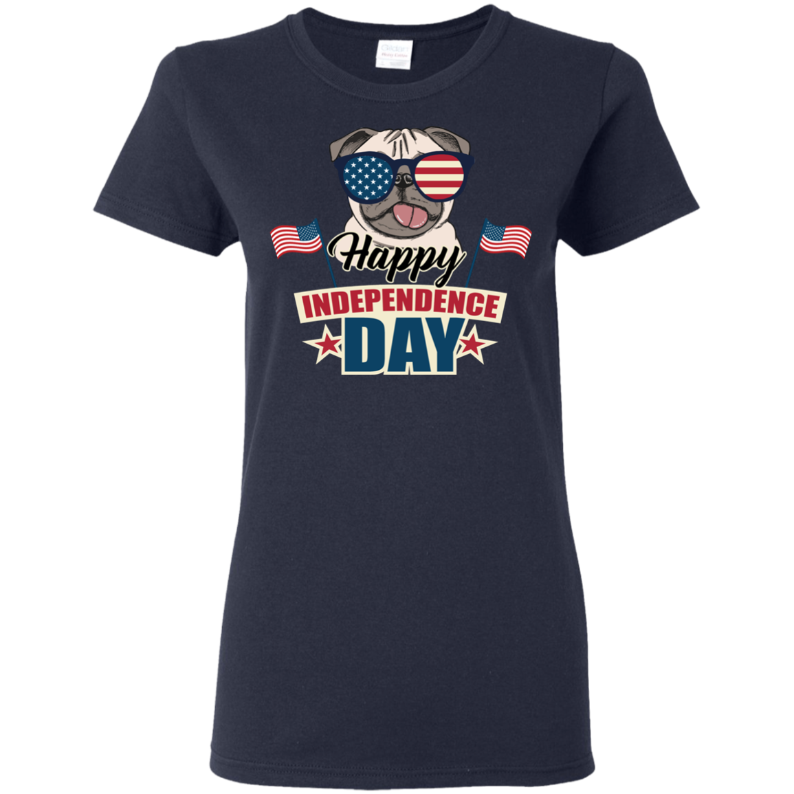 Happy Independence Day Pug T Shirts V1