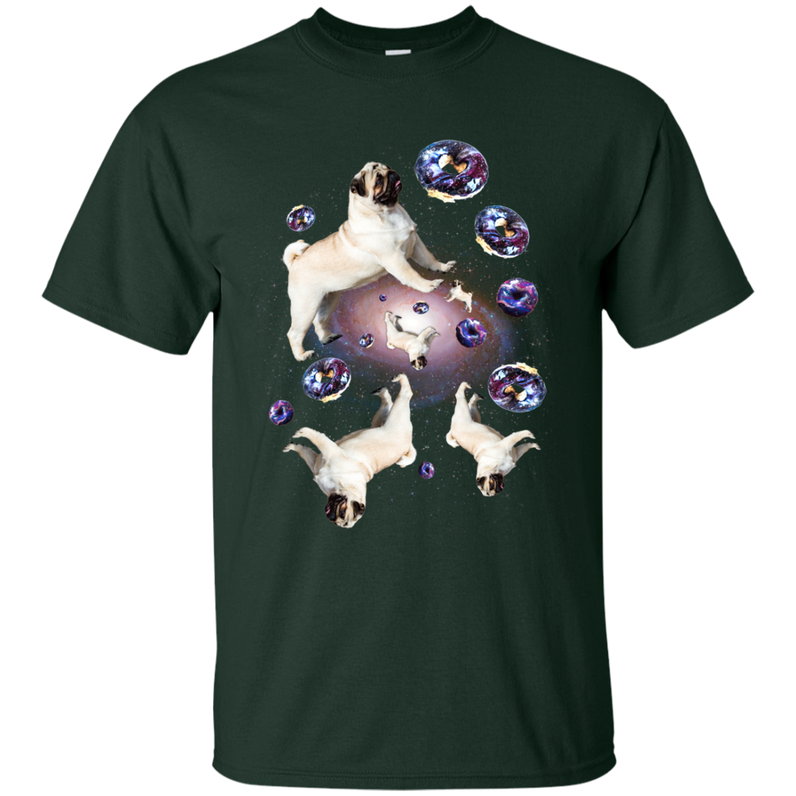 Nice Pug T Shirts - Pug Doughnut Galaxy, cool gift for your friend