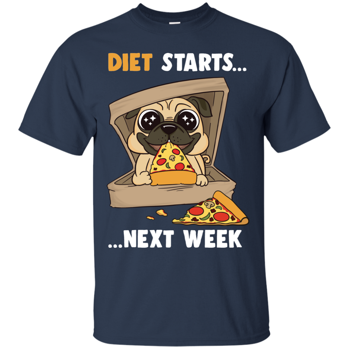 Diet Starts Next Week Pug T Shirts