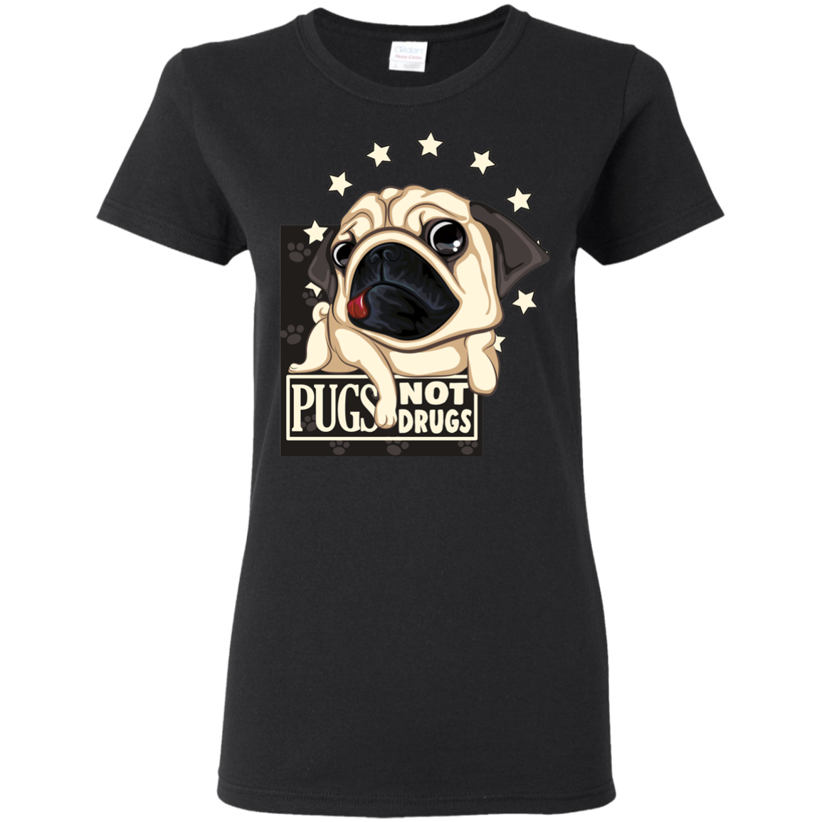 Lovely Black Gift For Collection Dog T Shirts Pugs Not Drugs V2