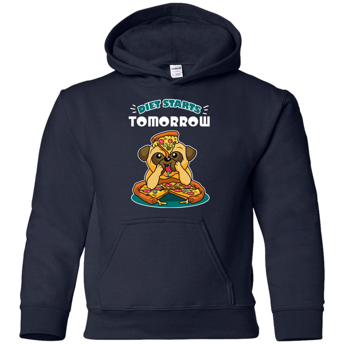 Diet Starts Tomorrow Pug T Shirts