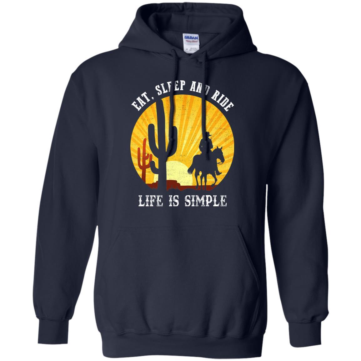 Nice Horse Tshirt Eat Sleep And Ride Life Is Simple cool equestrian gift