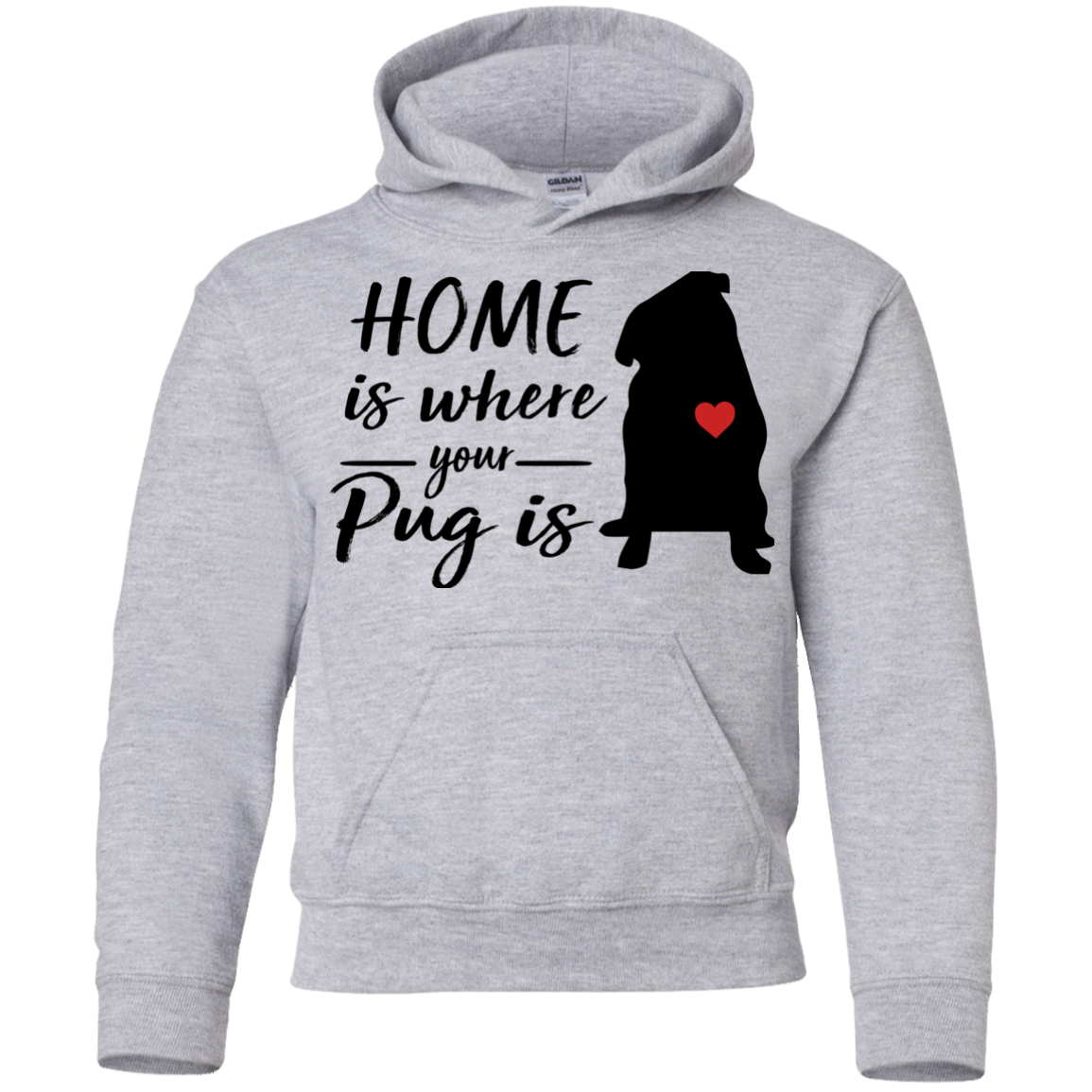 Nice Pug T Shirts - Home Is Where Your Pug Is, is an awesome gift