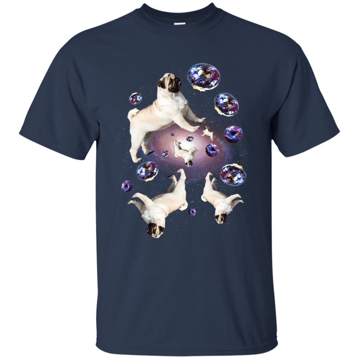 Nice Pug T Shirts - Pug Doughnut Galaxy, cool gift for your friend