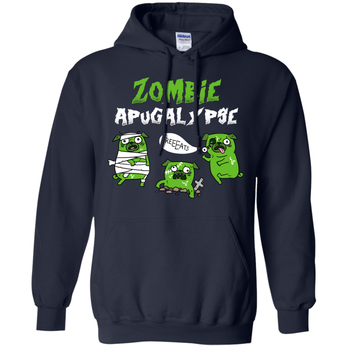 Nice Pug T Shirts - Zombies Apugalypse, is a cool gift for your friend