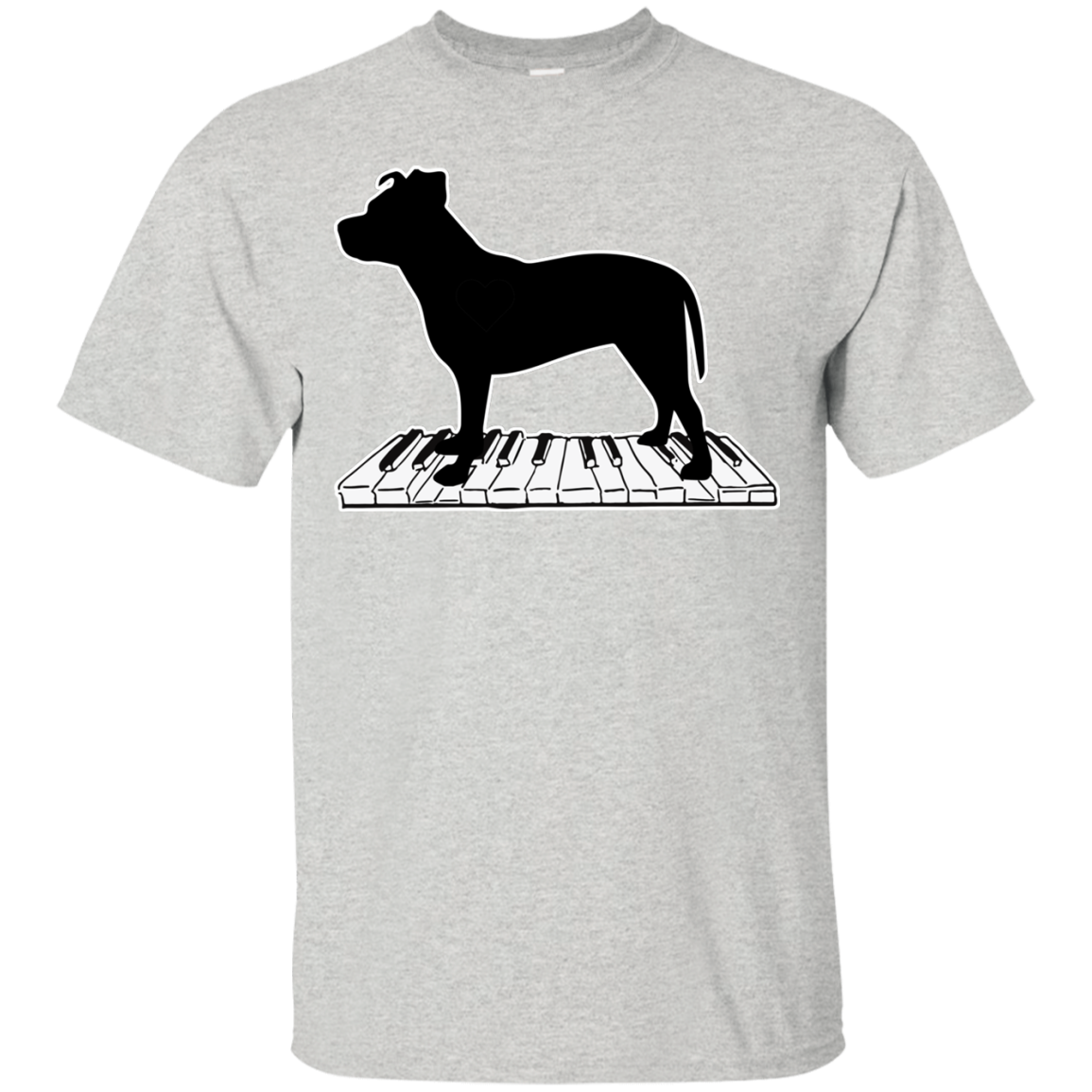Pitbull Playing Piano Music T Shirts V2