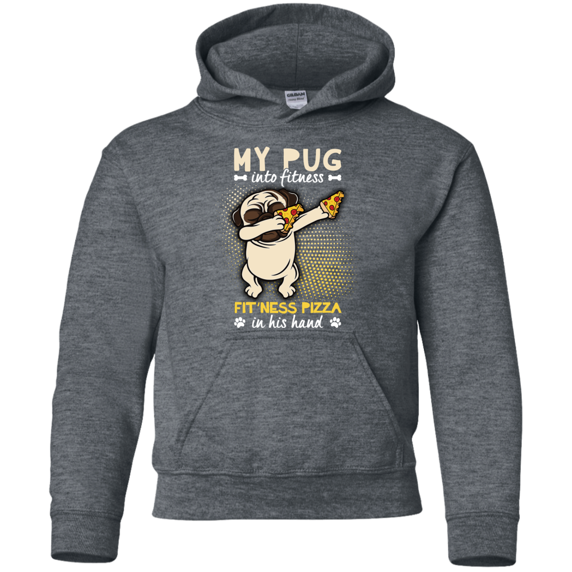 My Pug Into Fitness Pizza Pug T Shirts