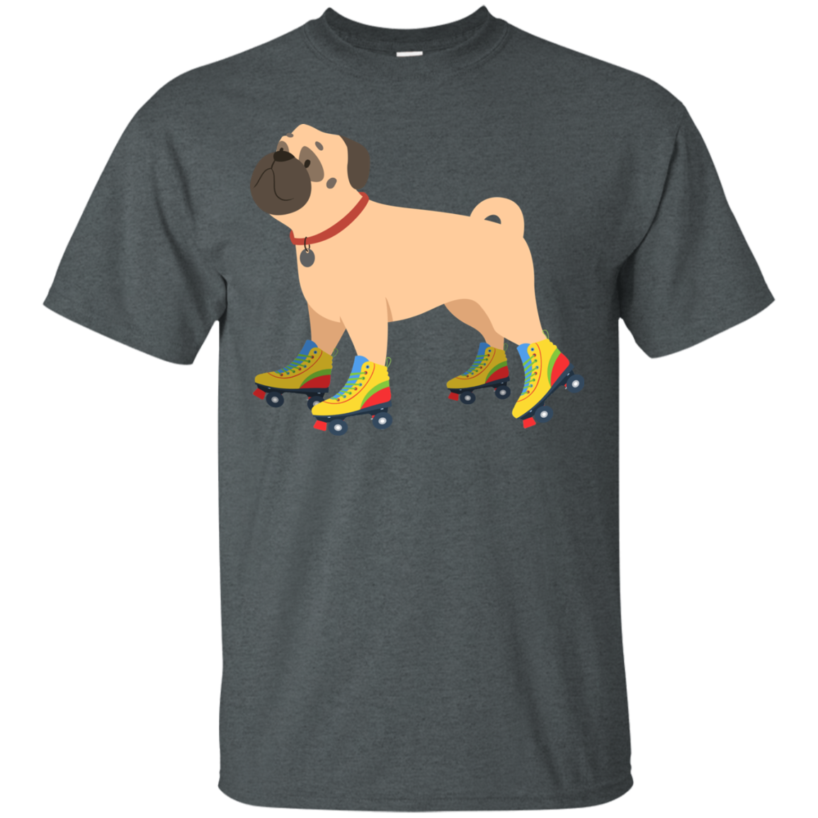Roller Skating Pug T Shirts