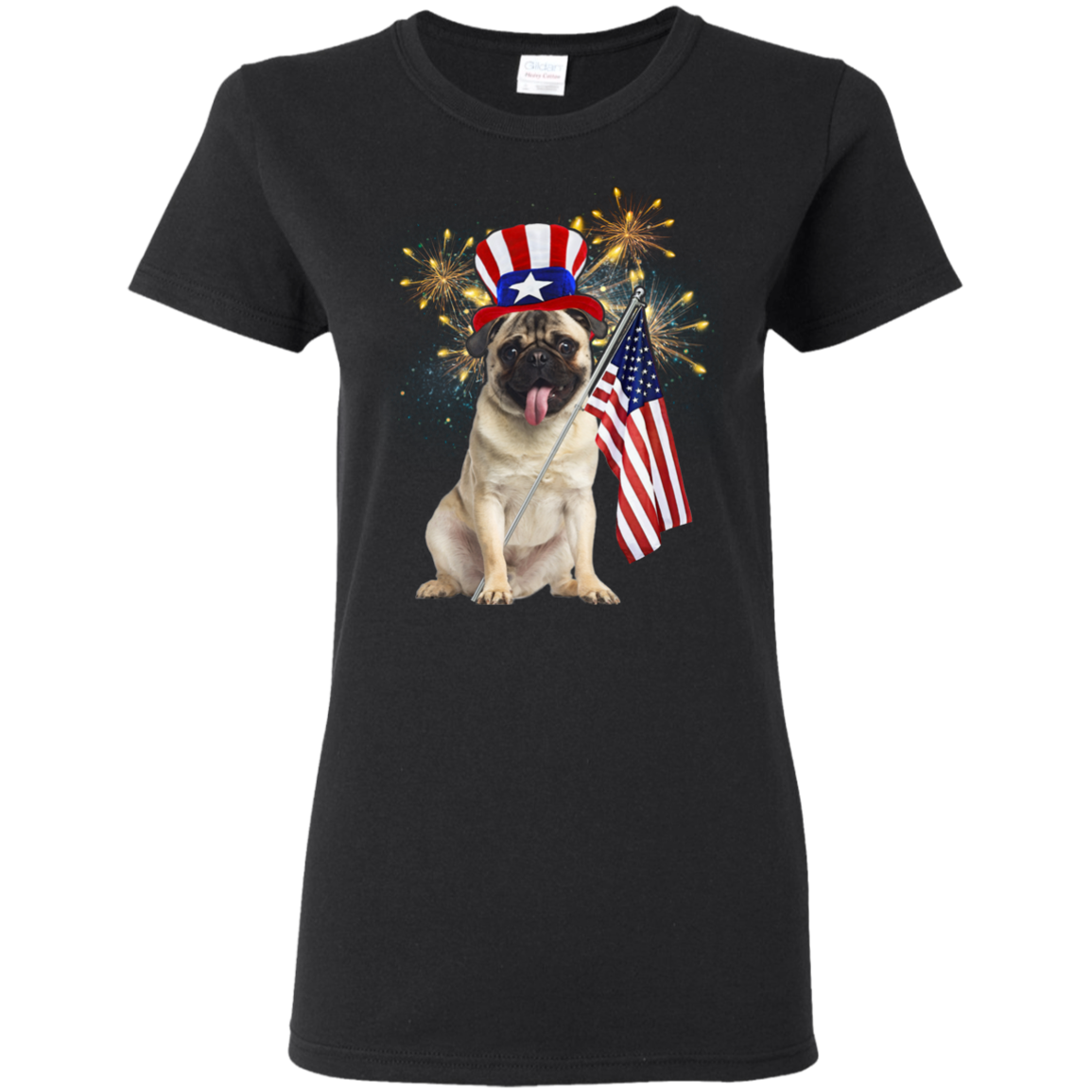 Independence Day Pug T Shirts