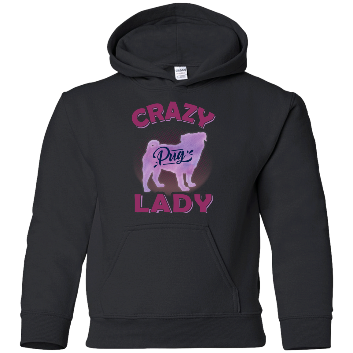 Crazy Pug Lady T Shirts