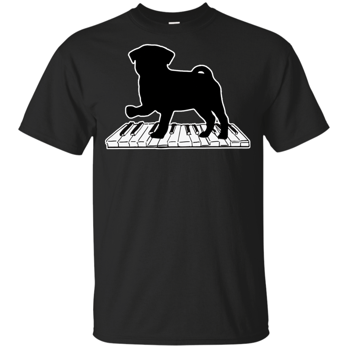 Pug Playing Piano Music T Shirts