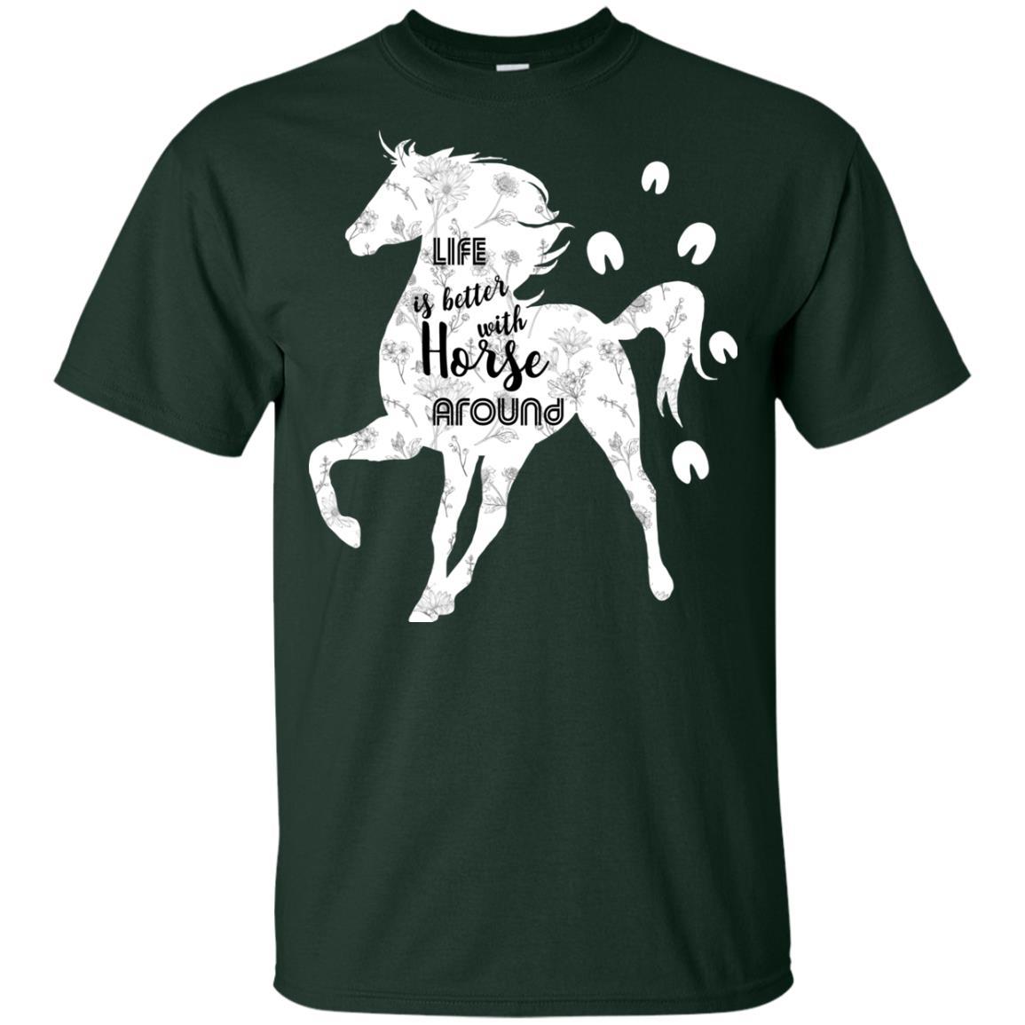 Life Is Better With Horse Around Equestrian Tshirt For Lover