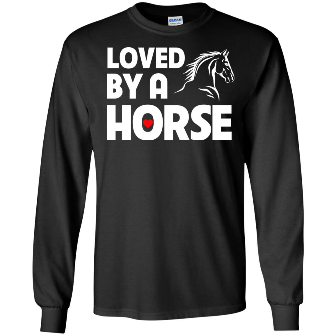 Loved By A Horse Horse TShirt For Equestrian Gift Tee Shirt