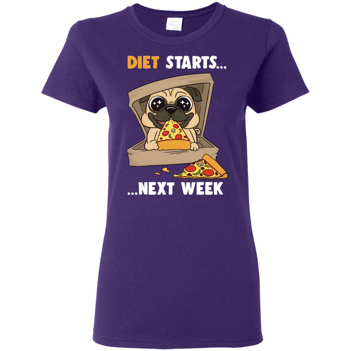 Diet Starts Next Week Pug T Shirts
