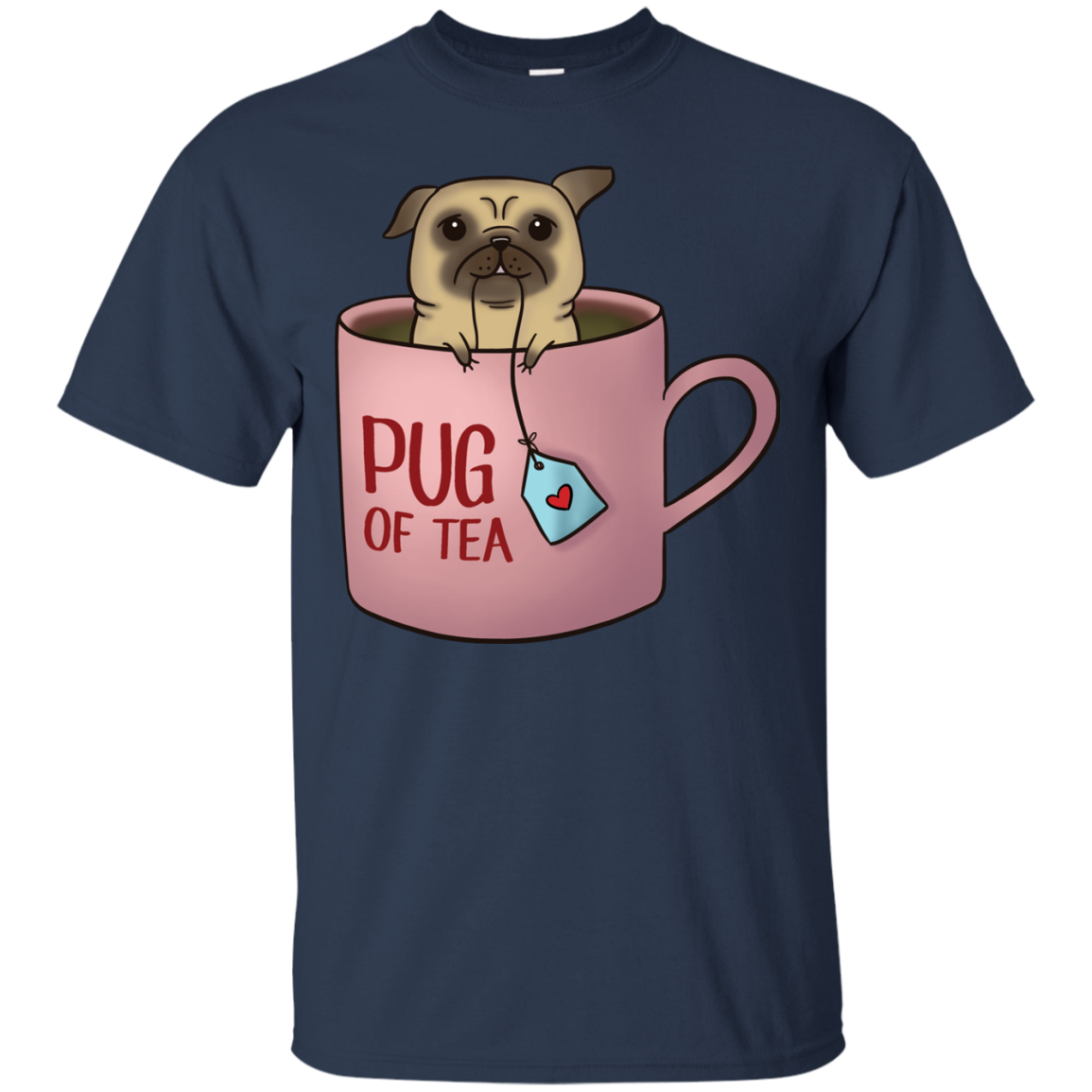 Pug Of Tea Pug T Shirts
