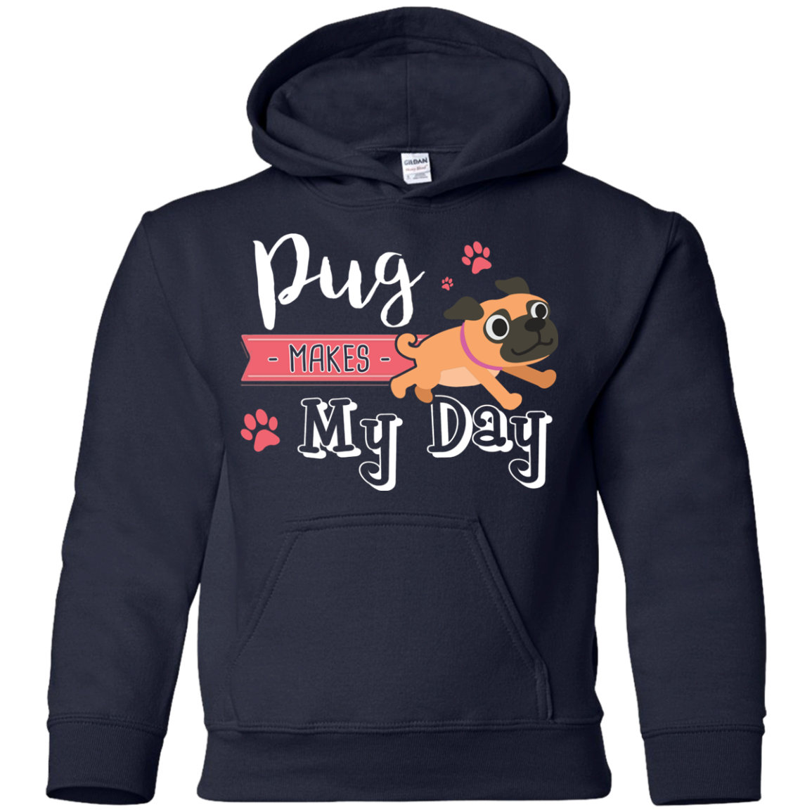 Pug Makes My Day T Shirts