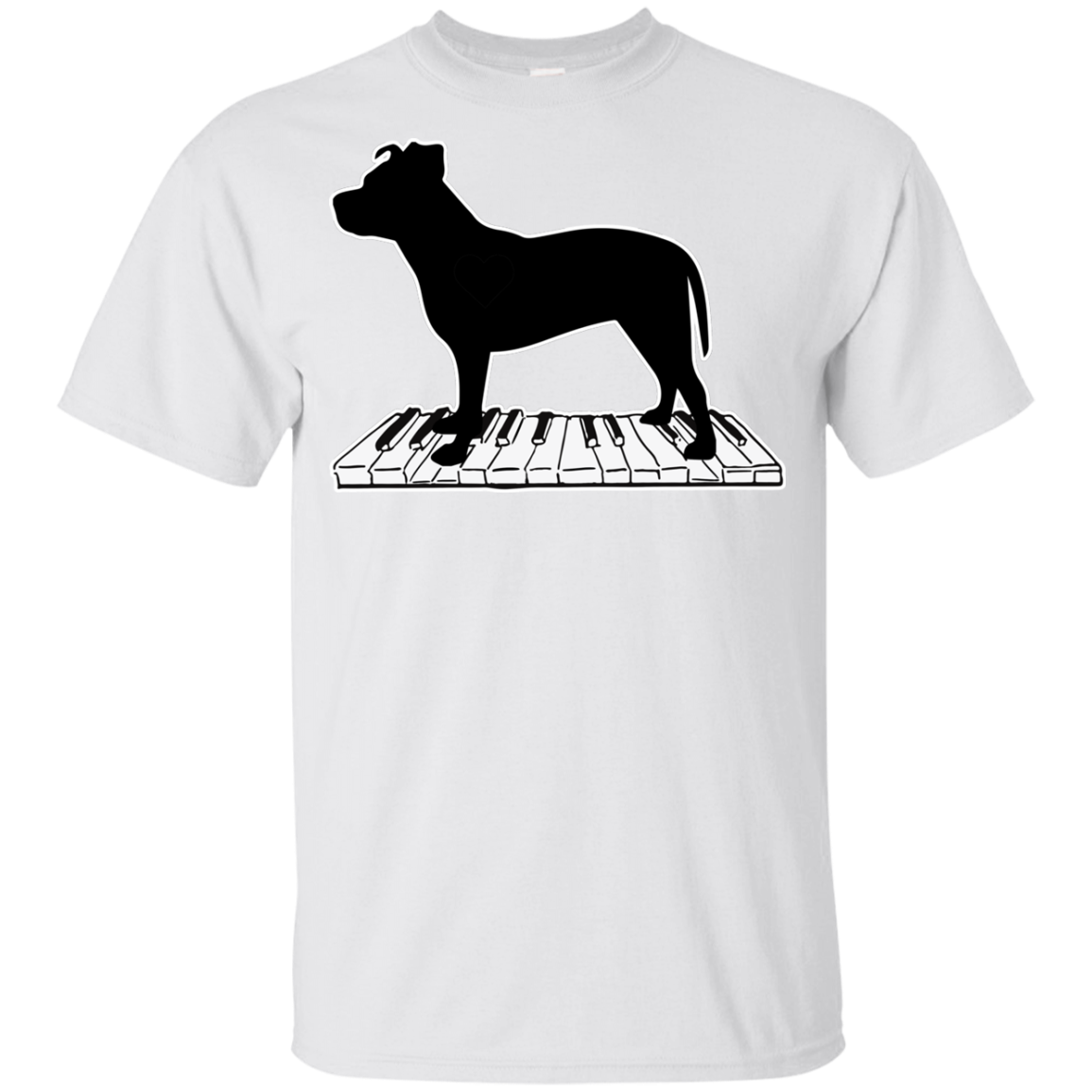 Pitbull Playing Piano Music T Shirts V2