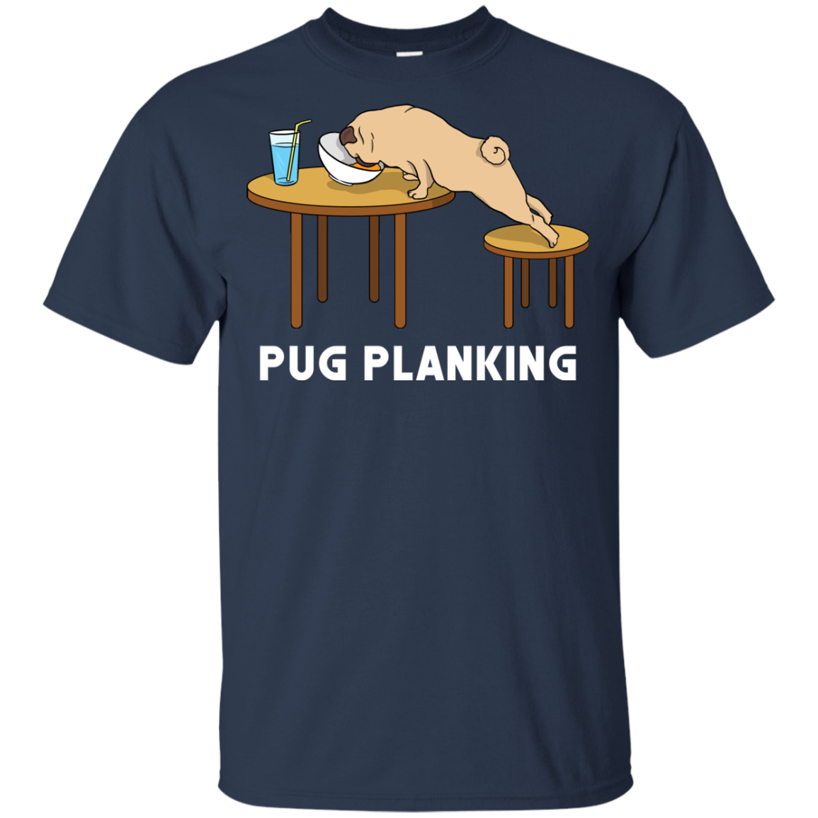 Pug Planking T Shirts
