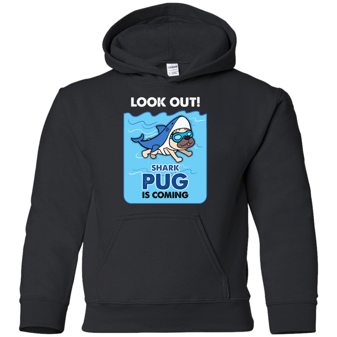 Look Out Shark Pug Is Coming T Shirts