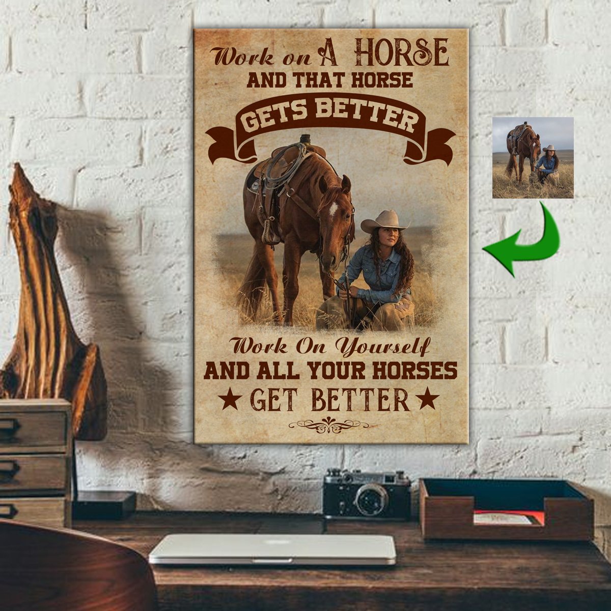 Work On A Horse And That Horse Gets Better Horse Custom Canvas Print