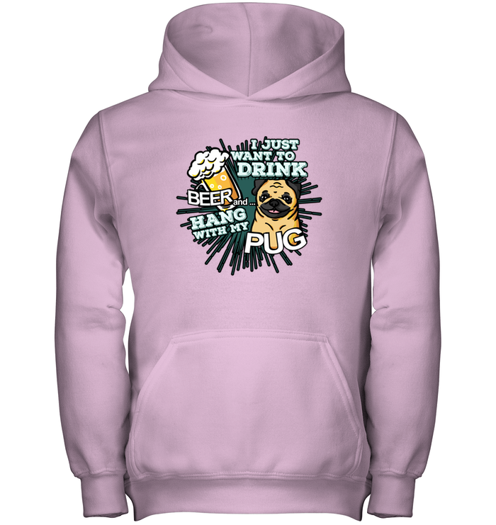 I Just Want To Drink Beer Pug T Shirts