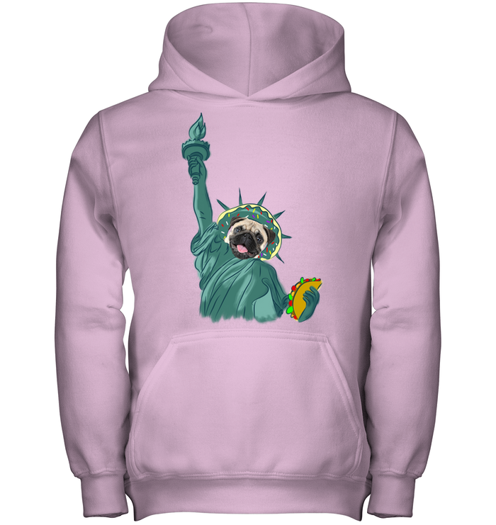 Independence Day With A Donut Pug T Shirts V1