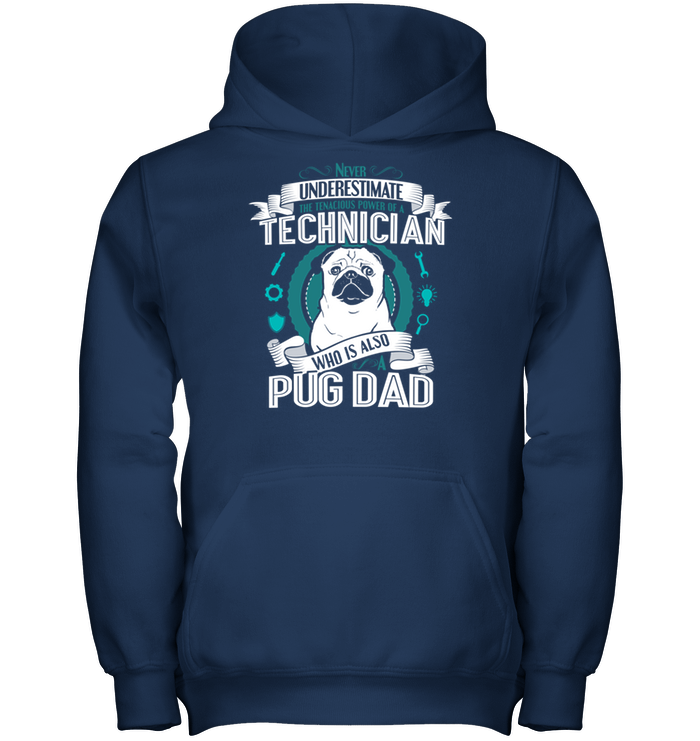 Pug Technician Dad T Shirts