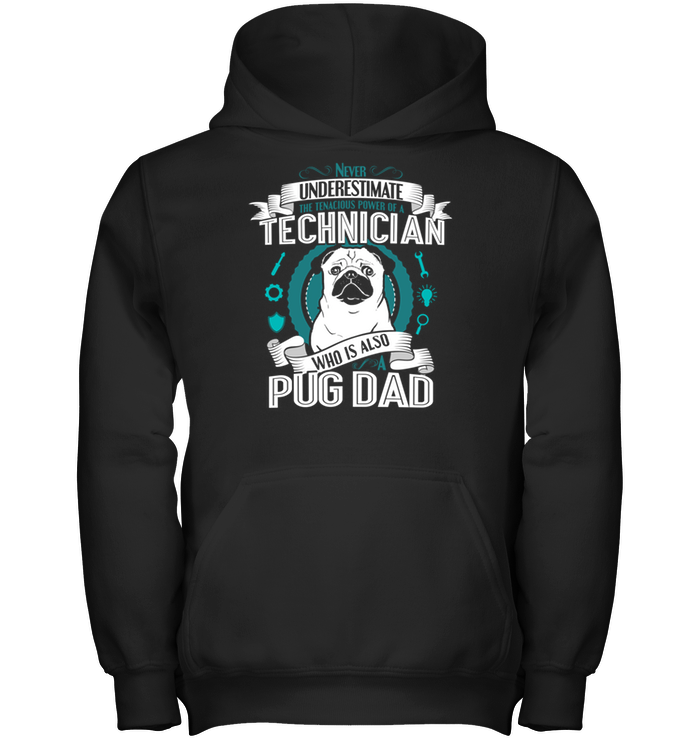 Pug Technician Dad T Shirts