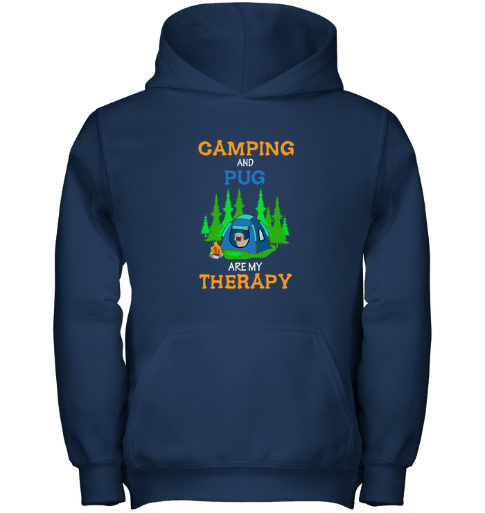 Camping And Pug Are My Therapy T Shirts