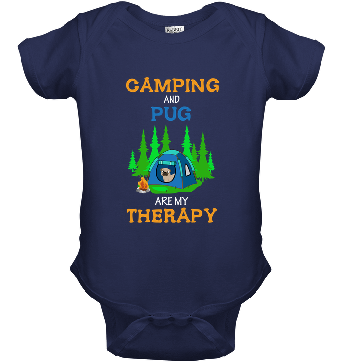 Camping And Pug Are My Therapy T Shirts