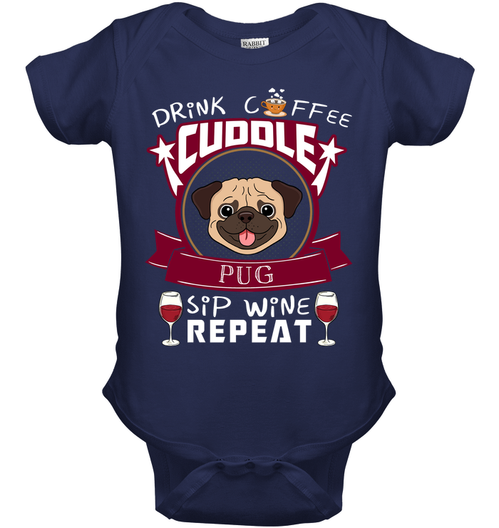 Drink Coffee Cuddle Pug T Shirts